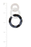 Animal Print Circle Metal Post Drop Earring