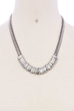 Chunky Snake Chain With Rings Short Necklace