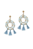 Tassel Beaded Circle Earring