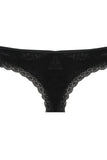 Cut Out Back Velvet Thong