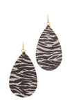 Animal Print Teardrop Shape Drop Earring