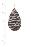 Animal Print Teardrop Shape Drop Earring