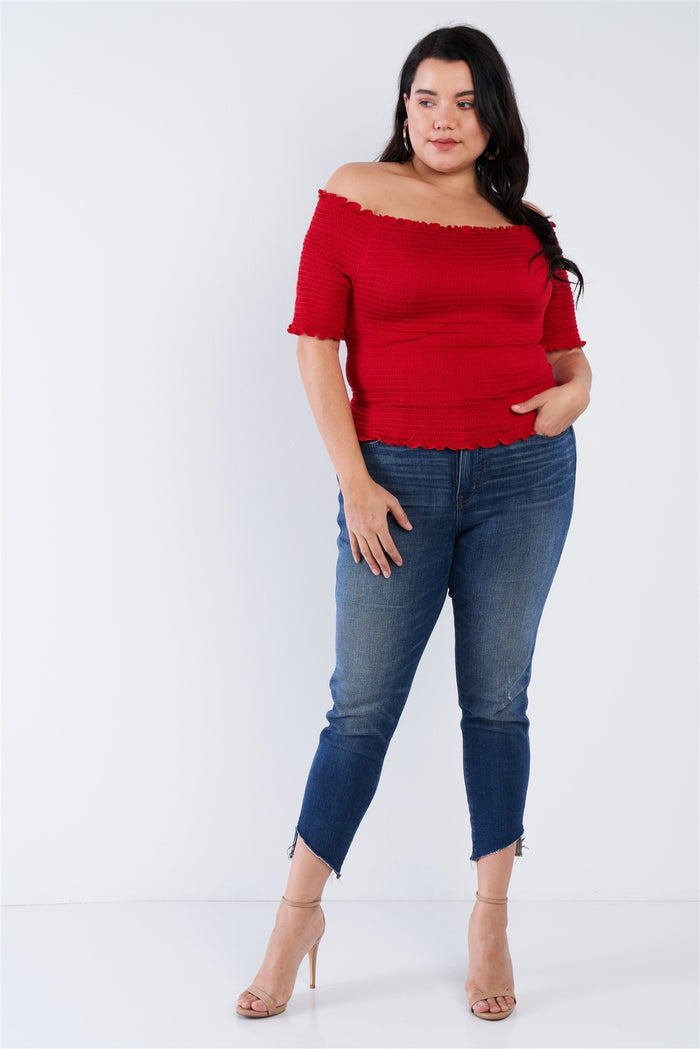 Plus Size Off The Shoulder Top