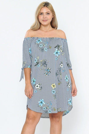 Off Shoulder Round Hem Dress