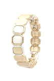 Two Tone Octagon Stretch Bracelet