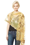 Flower Sequin Party Shawl Scarf