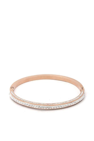 Pave Rhinestone Stainless Steel Bangle