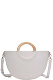 Stylish Semi Circle Modern Satchel With Long Strap