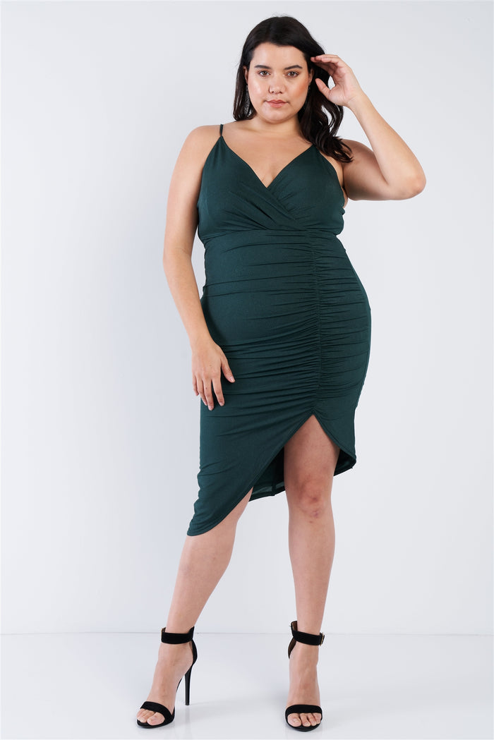 Plus Size A-symmetrical Scrunch Dress