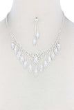 Marquise Shape Rhinestone Necklace