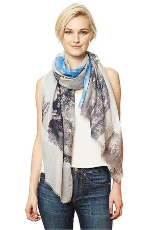 Brush Stroke Print Scarf