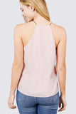 Elastic String Halter Neck Woven Top