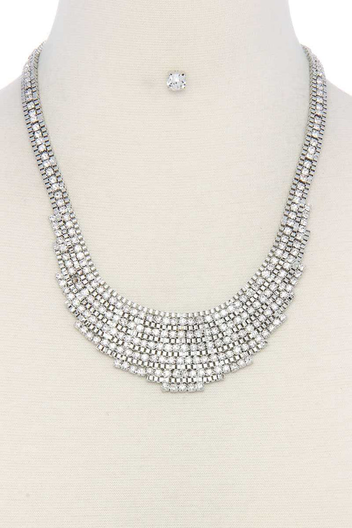 Rhinestone Short Necklace