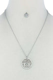 Amigas Forever Pendant Necklace And Earring Set