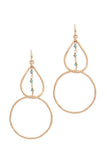 Teardrop Shape Circle Drop Earring