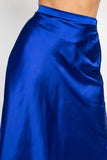 A-line Satin Midi Skirt