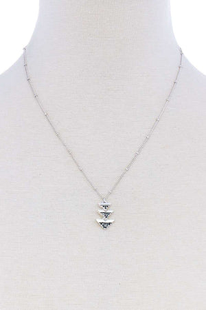 Cute Triple Triangle Pendant Necklace