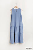 Sleeveless Tier Maxi Dress With Back Keyhole