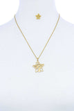 Fashion Modern Star Mama Pendant Necklace And Earring Set