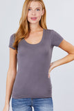 Short Sleeve Scoop Neck Tee