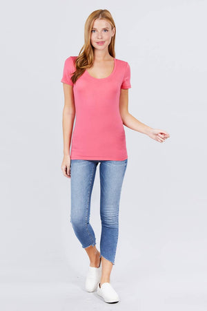 Short Sleeve Scoop Neck Tee