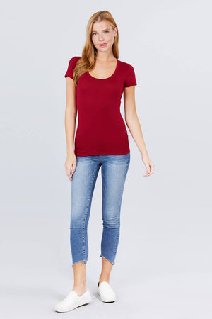 Short Sleeve Scoop Neck Tee