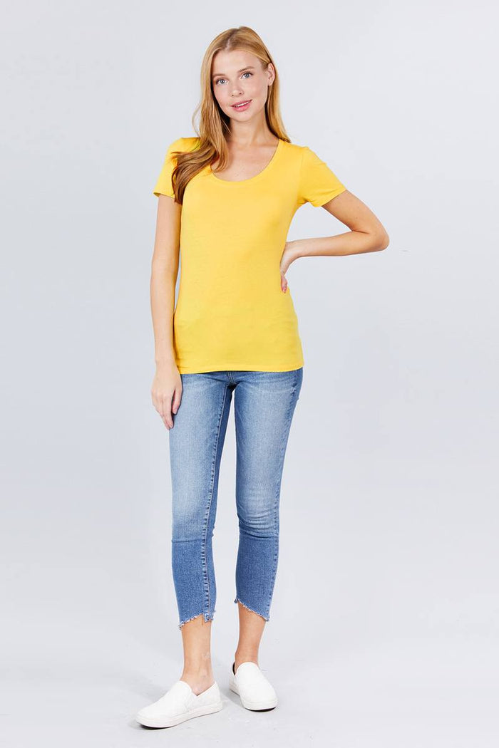 Short Sleeve Scoop Neck Tee