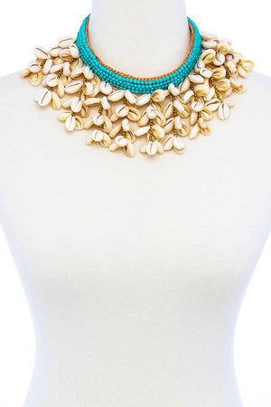 Fashion Multi Sea Shell Chunky Necklace