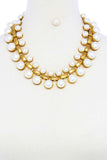 Fashion Multi Pearl Chunky Necklace And Earring