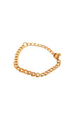 Stylish Rhinestone Accent Thick Chain Bracelet