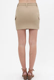 Cargo Cotton Span Mini Skirt