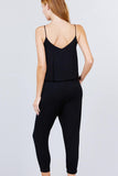 Cami Layered Top Capri Knit Jumpsuit