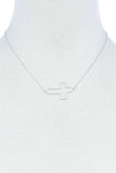 Fashion Cute Cross Out Line Pendant Necklace