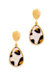 Cute Modern Tear Drop Leopard Fur Earring