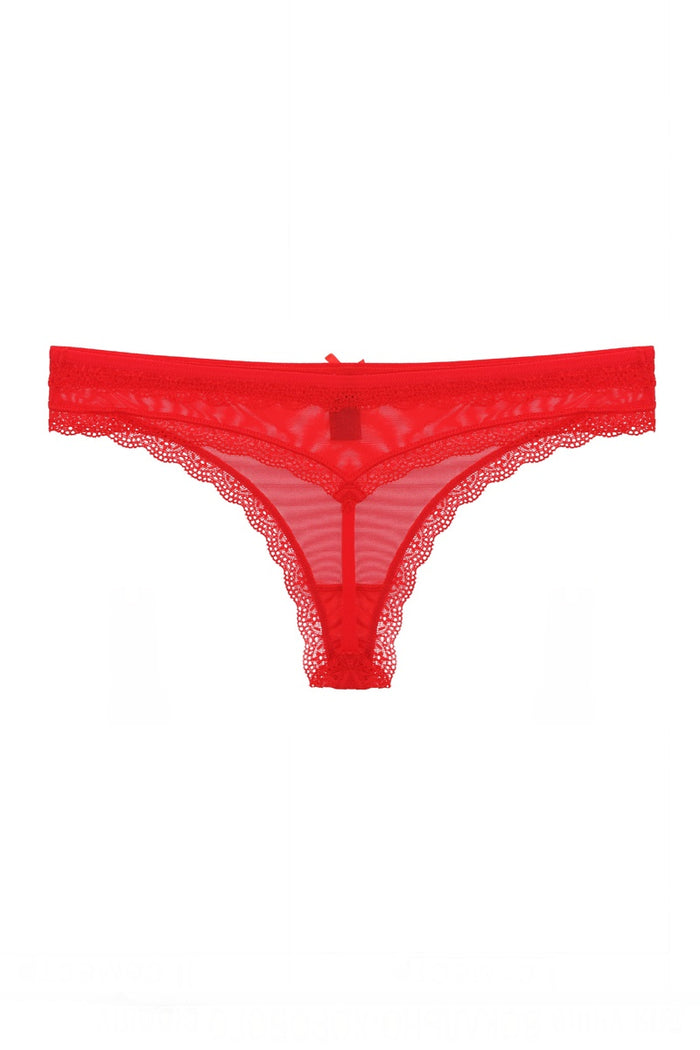 Lace & Mesh G-string Thong