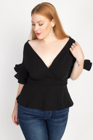 Tiered Ruffle Sleeve Top