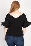 Tiered Ruffle Sleeve Top