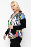 Comic Print, Lightweight Cardigan