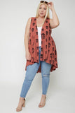 Sleeveless Cardigan Featuring A Long Flattering Silhouette