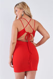 Plus Size Tie Back Wrap Dress