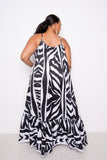 Printed Voluminous Maxi Dress