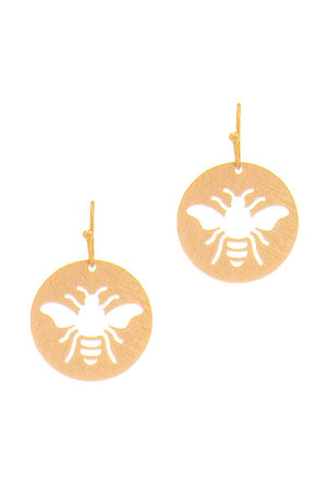 Cute Fashion Bee Hollow Drop Earring