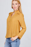 V-neck Button Down Woven Top