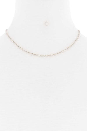 Basic Simple Metal Chain Single Necklace