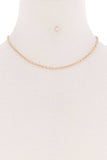 Basic Simple Metal Chain Single Necklace