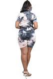 Plus Tie-dye 2 Piece Short Set