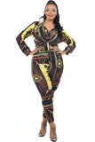 Plus Pattern Printed 2 Piece Legging Set