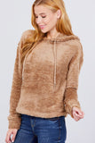 Faux Fur Fluffy Hoodie Top