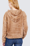 Faux Fur Fluffy Hoodie Top