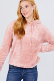 Faux Fur Fluffy Hoodie Top